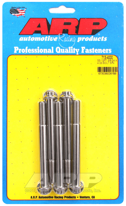 ARP Fasteners ARP713-4000 713-4000 3/8-24 X 4.000 12PT SS Bolts