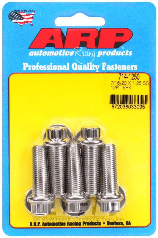 ARP Fasteners ARP714-1250 714-1250 7/16-20 X 1.250 12PT SS Bolts