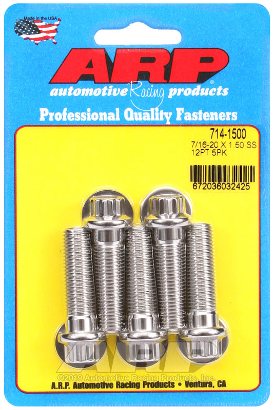 ARP 714-1500 7/16-20 X 1.500 12PT SS Bolts