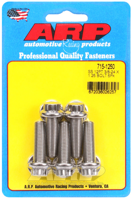 ARP 715-1250 3/8-24 X 1.250 12PT 7/16 Wrenching SS Bolts