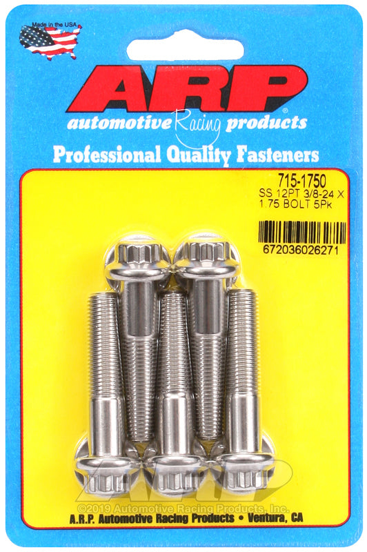 ARP 715-1750 3/8-24 X 1.750 12PT 7/16 Wrenching SS Bolts