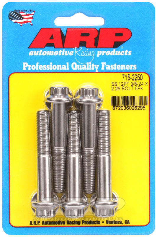 ARP 715-2250 3/8-24 X 2.250 12PT 7/16 Wrenching SS Bolts