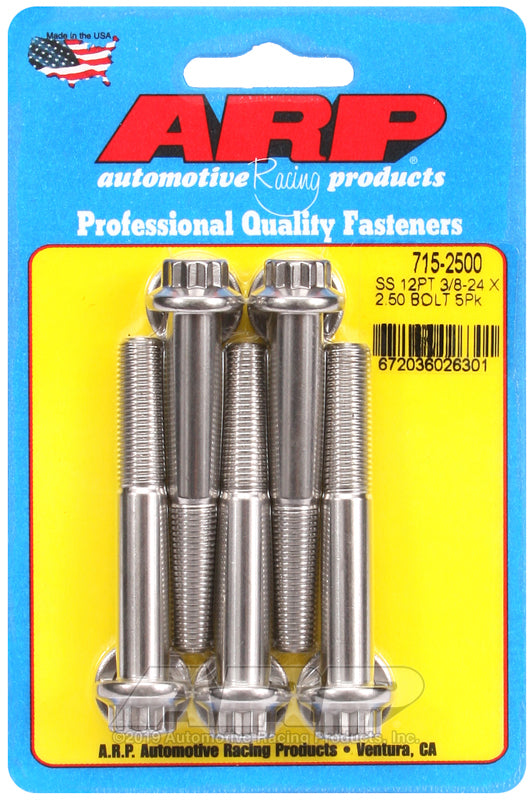 ARP 715-2500 3/8-24 X 2.500 12PT 7/16 Wrenching SS Bolts