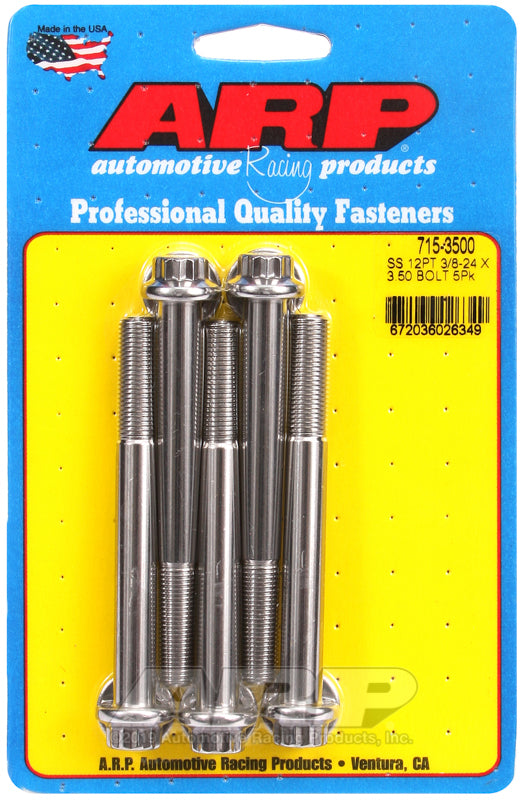 ARP 715-3500 3/8-24 X 3.500 12PT 7/16 Wrenching SS Bolts