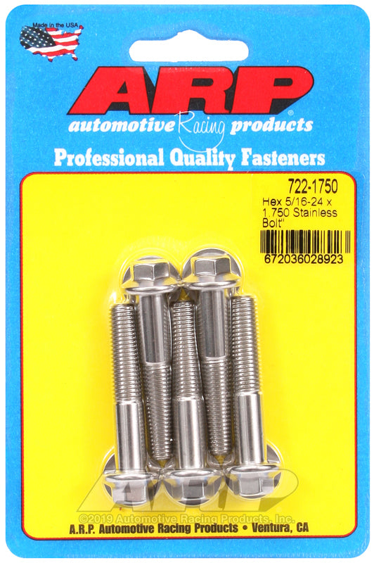 ARP 722-1750 5/16-24 X 1.750 Hex SS Bolts