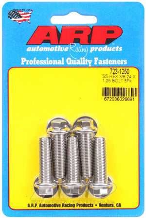 ARP 723-1250 3/8-24 X 1.250 Hex SS Bolts