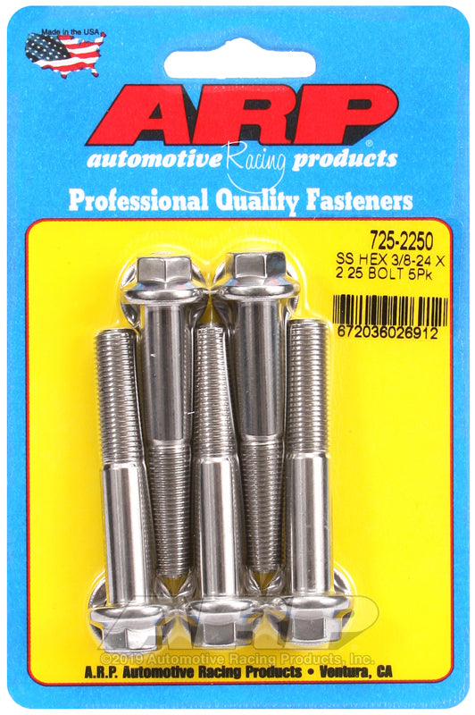 ARP 725-2250 3/8-24 X 2.250 Hex 7/16 Wrenching SS Bolts