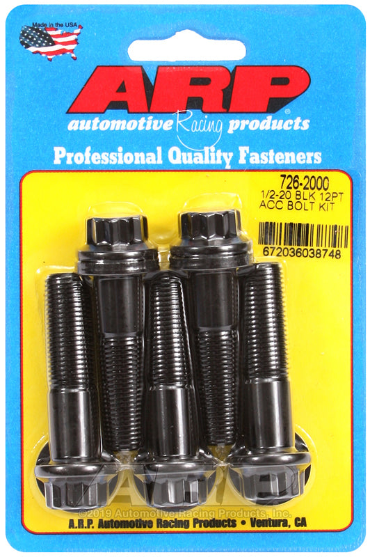 ARP 726-2000 1/2-20 X 2.000 12PT Black Oxide Bolts