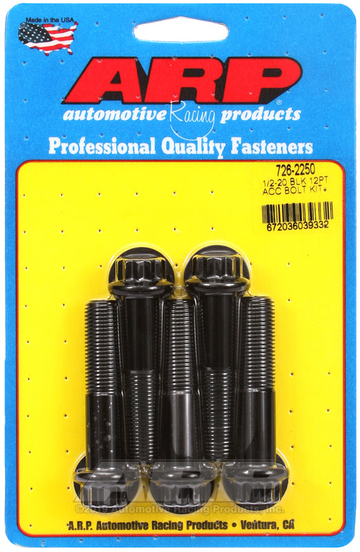 ARP 726-2250 1/2-20 X 2.250 12PT Black Oxide Bolts