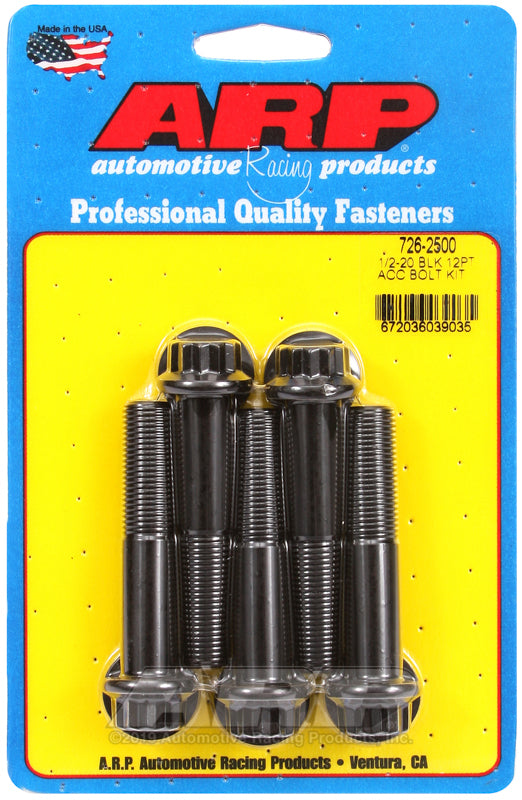 ARP 726-2500 1/2-20 X 2.500 12PT Black Oxide Bolts