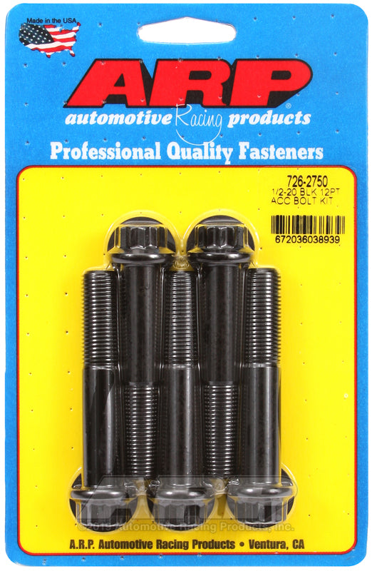 ARP 726-2750 1/2-20 X 2.750 12PT Black Oxide Bolts