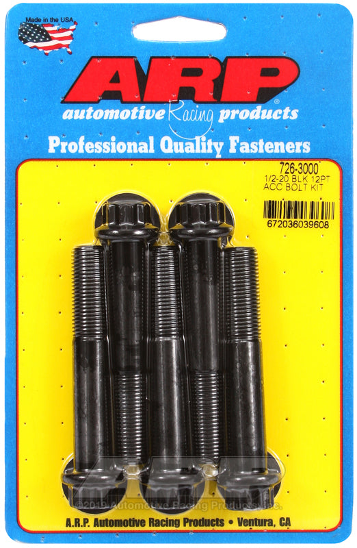 ARP 726-3000 1/2-20 X 3.000 12PT Black Oxide Bolts