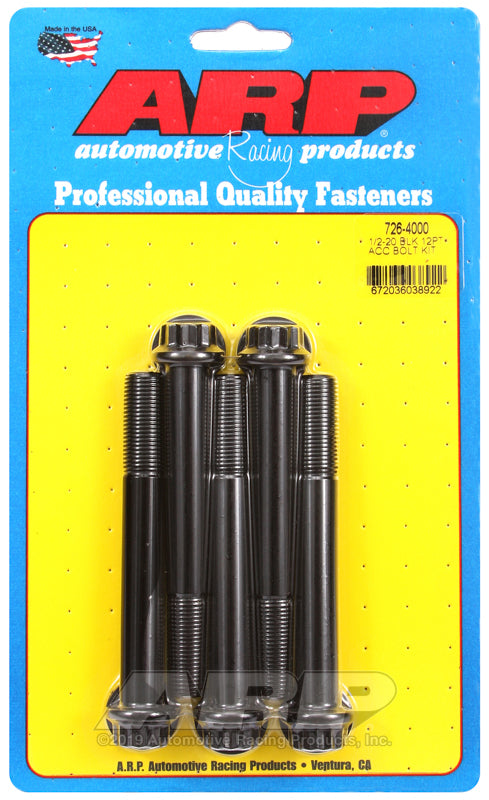 ARP 726-4000 1/2-20 X 4.000 12PT Black Oxide Bolts