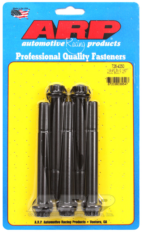 ARP 726-4250 1/2-20 X 4.250 12PT Black Oxide Bolts