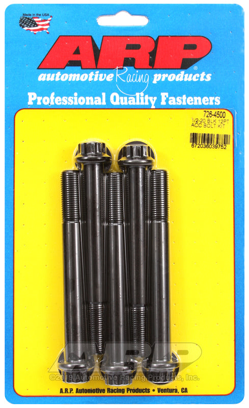 ARP 726-4500 1/2-20 X 4.500 12PT Black Oxide Bolts