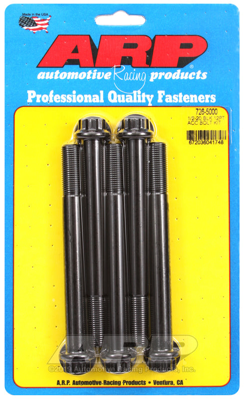 ARP 726-5000 1/2-20 X 5.000 12PT Black Oxide Bolts