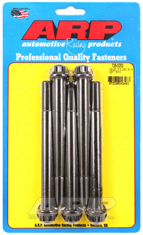 ARP 726-5250 1/2-20 X 5.250 12PT Black Oxide Bolts