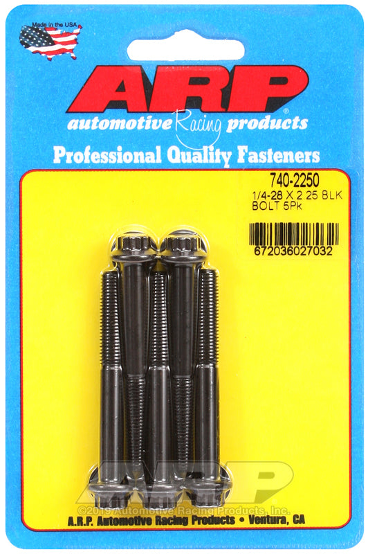 ARP 740-2250 1/4-28 X 2.250 12PT Black Oxide Bolts