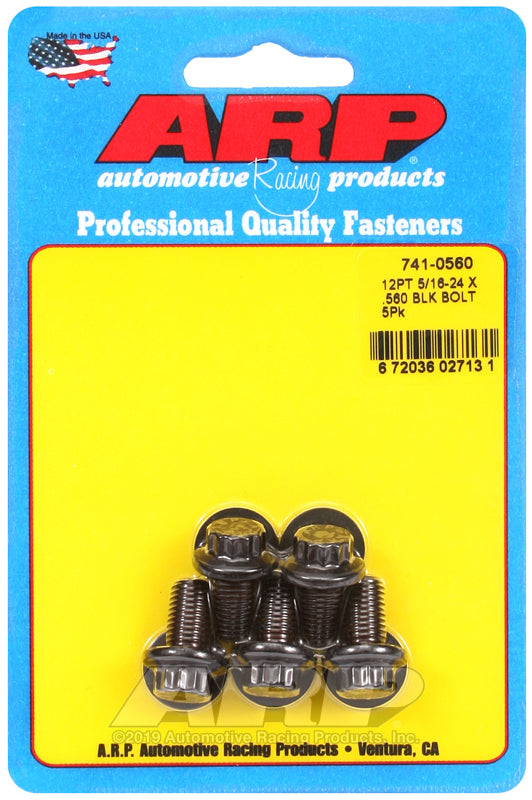 ARP 741-0560 5/16-24 X .560 12PT Black Oxide Bolts