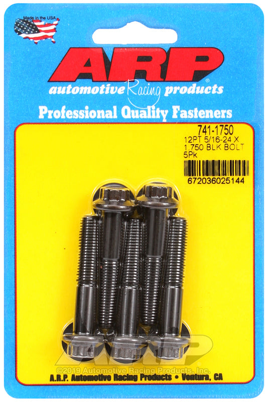 ARP 741-1750 5/16-24 X 1.750 12PT Black Oxide Bolts