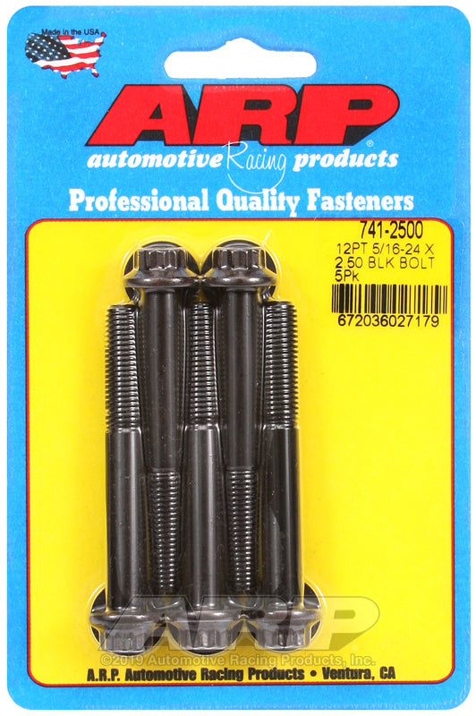 ARP 741-2500 5/16-24 X 2.500 12PT Black Oxide Bolts