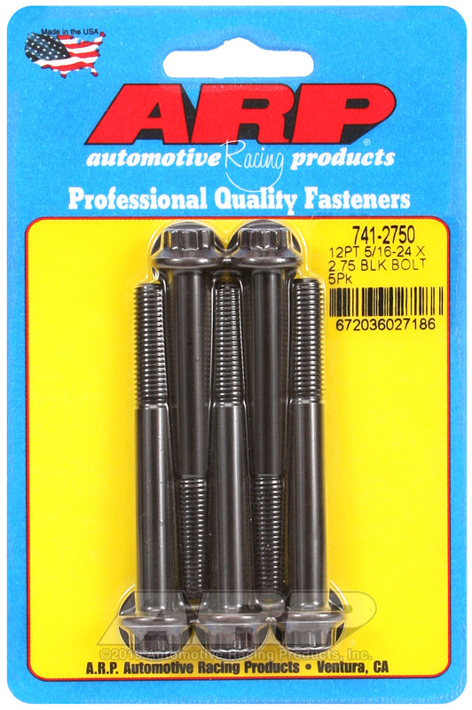 ARP 741-2750 5/16-24 X 2.750 12PT Black Oxide Bolts