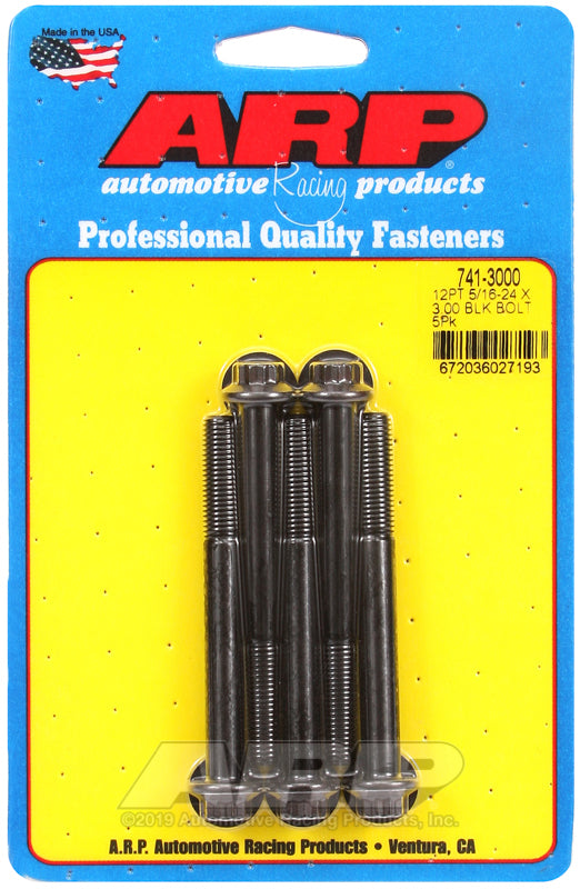 ARP 741-3000 5/16-24 X 3.000 12PT Black Oxide Bolts