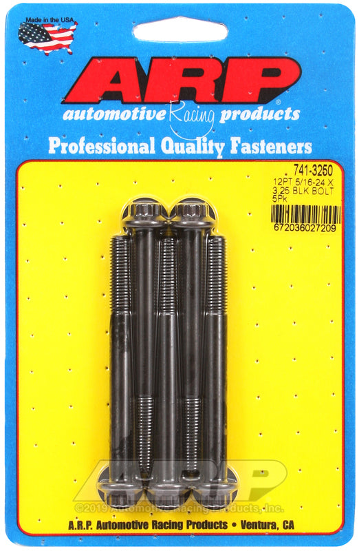 ARP 741-3250 5/16-24 X 3.250 12PT Black Oxide Bolts