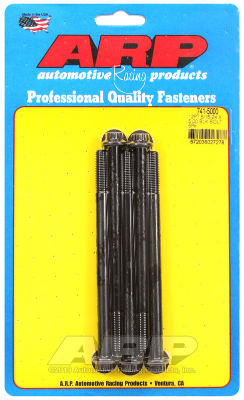 ARP 741-5000 5/16-24 X 5.000 12PT Black Oxide Bolts