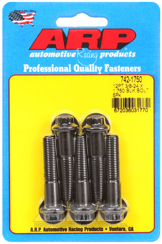 ARP 742-1750 3/8-24 X 1.750 12PT Black Oxide Bolts