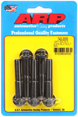 ARP 742-2000 3/8-24 X 2.000 12PT Black Oxide Bolts