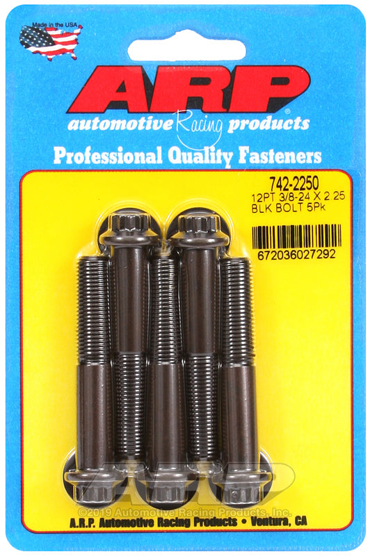 ARP 742-2250 3/8-24 X 2.250 12PT Black Oxide Bolts