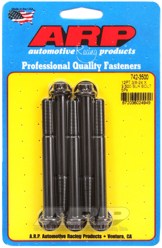 ARP 742-3500 3/8-24 X 3.500 12PT Black Oxide Bolts