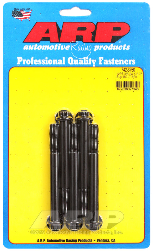 ARP 742-3750 3/8-24 X 3.750 12PT Black Oxide Bolts