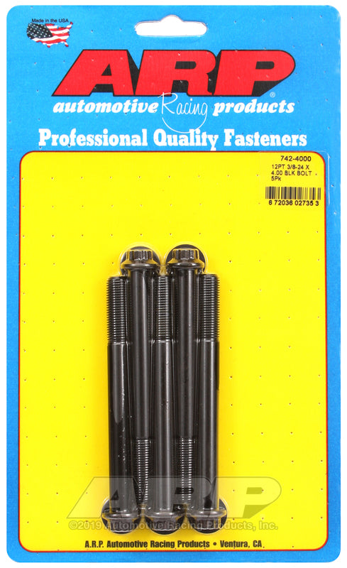 ARP 742-4000 3/8-24 X 4.000 12PT Black Oxide Bolts