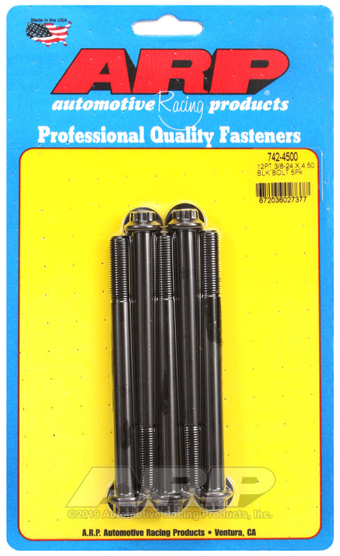 ARP 742-4500 3/8-24 X 4.500 12PT Black Oxide Bolts