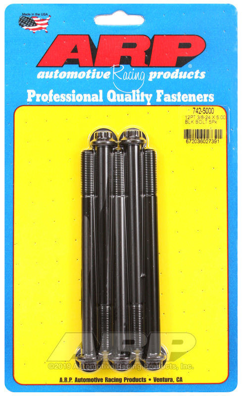 ARP 742-5000 3/8-24 X 5.000 12PT Black Oxide Bolts