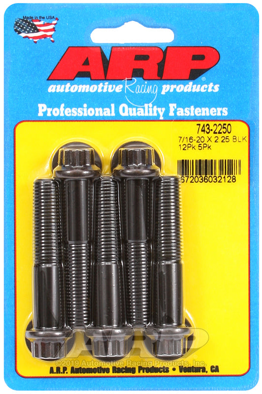 ARP 743-2250 7/16-20 X 2.250 12PT Black Oxide Bolts