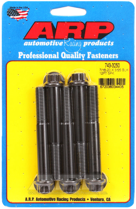 ARP 743-3250 7/16-20 X 3.250 12PT Black Oxide Bolts