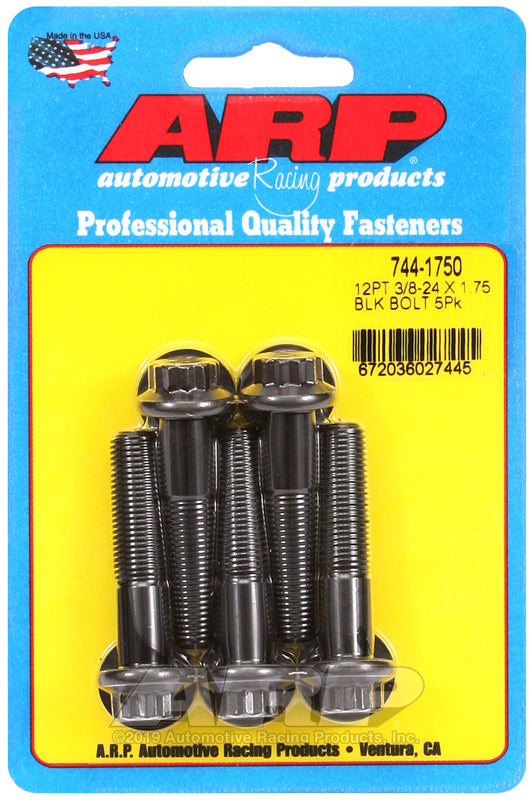 ARP 744-1750 3/8-24 X 1.750 12PT 7/16 Wrenching Black Oxide Bolts