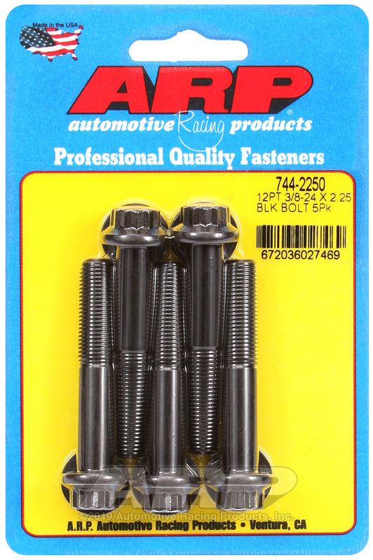 ARP 744-2250 3/8-24 X 2.250 12PT 7/16 Wrenching Black Oxide Bolts