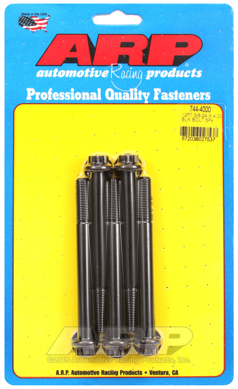 ARP 744-4000 3/8-24 X 4.000 12PT 7/16 Wrenching Black Oxide Bolts