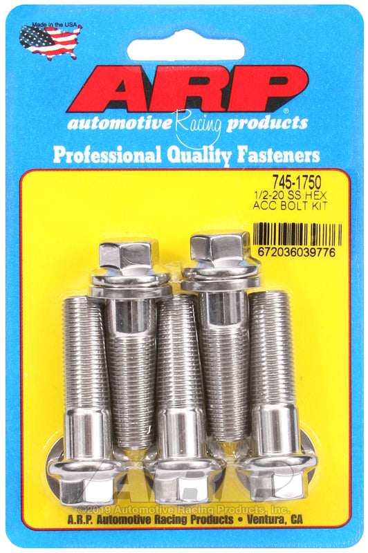 ARP 745-1750 1/2-20 X 1.750 Hex SS Bolts