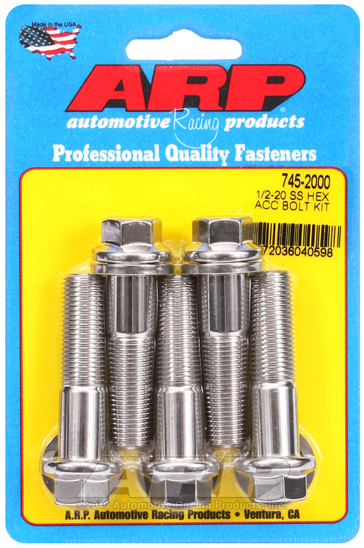 ARP 745-2000 1/2-20 X 2.000 Hex SS Bolts