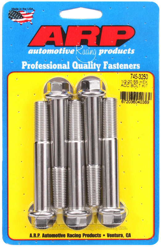 ARP 745-3250 1/2-20 X 3.250 Hex SS Bolts