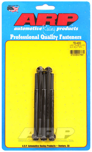 ARP 750-4000 1/4-28 X 4.000 Hex Black Oxide Bolts
