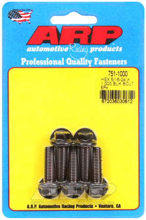 ARP 751-1000 5/16-24 X 1.000 Hex Black Oxide Bolts