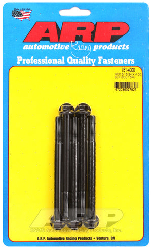 ARP 751-4000 5/16-24 X 4.000 Hex Black Oxide Bolts