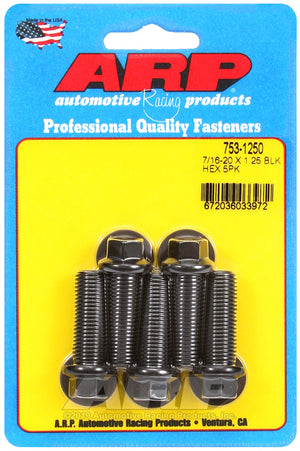 ARP 753-1250 7/16-20 X 1.250 Hex Black Oxide Bolts