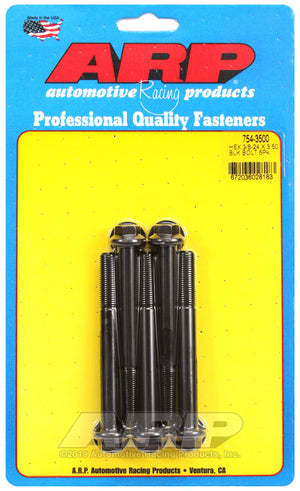 ARP 754-3500 3/8-24 X 3.500 Hex 7/16 Wrenching Black Oxide Bolts